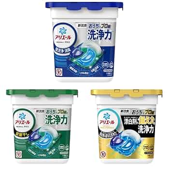 Amazon.co.jp: (3種アソート) アリエールジェルボールプロ 本体